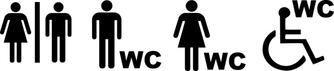 WC Symbole, signs, icons, sanit&auml;r, piktogram