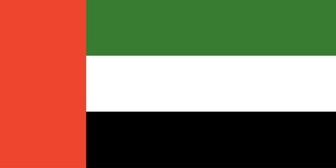 Obraz premium United Arab Emirates flag. Official colors and proportions. National United Arab Emirates flag. 