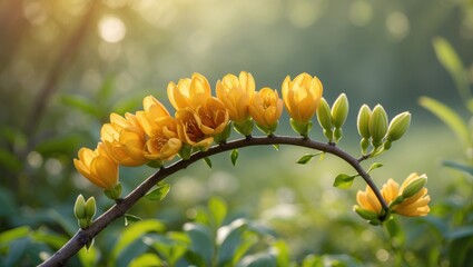 Beautiful vibrant brown-yellow multiplier flower