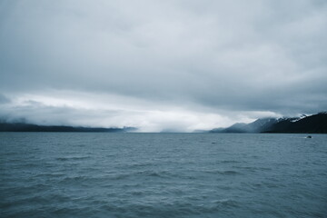 Foggy water in Kenai Fjords National Park