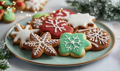 Assorted cookies arranged beautifully for festive enjoyment