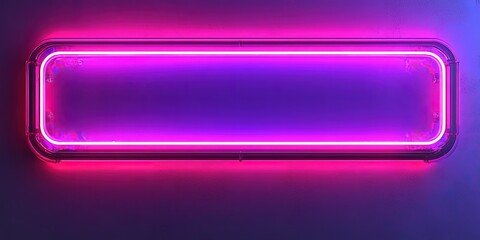 Fototapeta premium Stunning Neon Light Copy Text Sign in Purple Glow: Retro Design for Modern Advertising