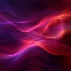 Vibrant red and purple wavy light patterns creating dynamic flow