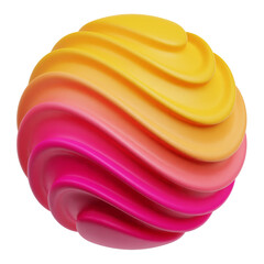 gradient abstract shape 3d icon isolated on the transparent background