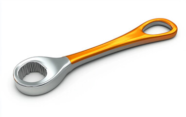 "Heavy-Duty Repairs: A 3D Tool for Mechanics" Isolated on white background