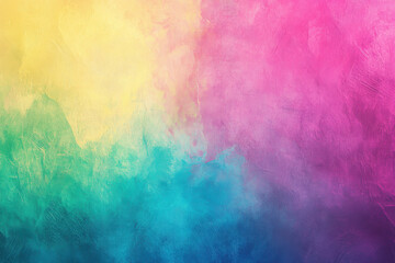 Abstract grainy vibrant color gradient background with pink blue yellow green for banners and designs