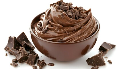 Chocolate Cream Isolated on White Background