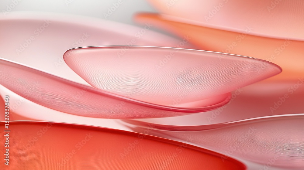 Aufkleber close-up of a red and pink object with blurred bottom and image