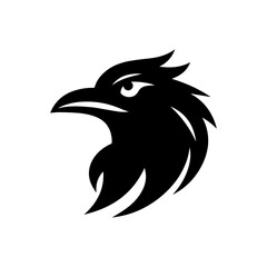 crow logo black and white