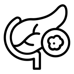pancreatic cancer icon line