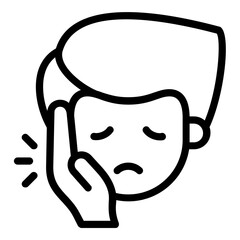 toothache avatar icon line
