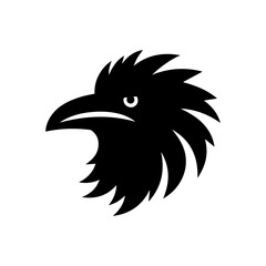 crow logo black and white