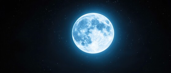 Obraz premium Majestic Full Moon in the Night Sky