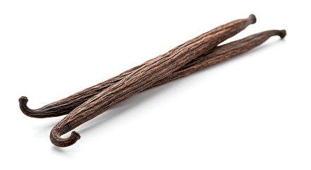 Aromatic gourmet indulgence: Captivating close-up of natural vanilla bean pods