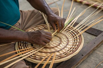 Traditional Handcrafted Basket Weaving Artisanal Techniques Skills Craftsmanship