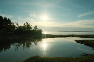 Obraz premium Peaceful aesthetic Kenai peninsula in Kenai Fjords National Park Alaska