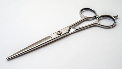 Professional Hairdressing Scissors on White Background