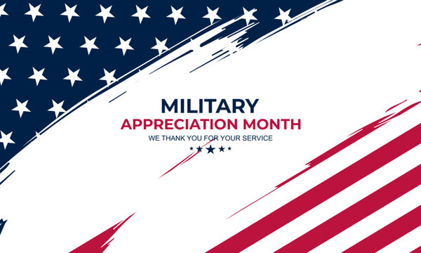Happy National Military Appreciation Month Background Design Illustration
