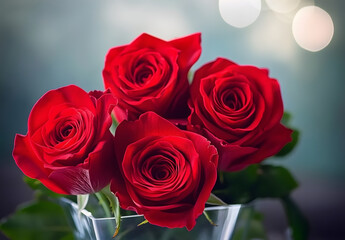 bouquet de roses rouges, fête des mères, Saint Valentin