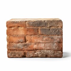 Obraz premium A unique diecut brick with a textured surface, showcasing a rectangular form, perfect for design projects.