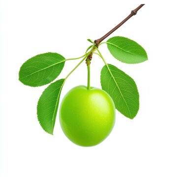 Fresh and juicy aprium fruit displayed on a  white background, showcasing its vibrant color and texture.