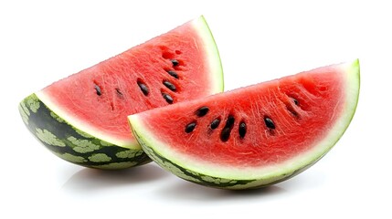 Slice of watermelon isolated on white