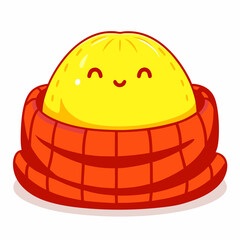 Happy lemon dessert character digital artwork cute food illustration colorful playful concept