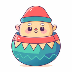 Cheerful character toy playroom digital art whimsical close-up fun and playfulness