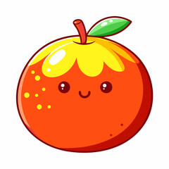 Cute animated orange character playful scene digital art cheerful environment close-up view fun concept