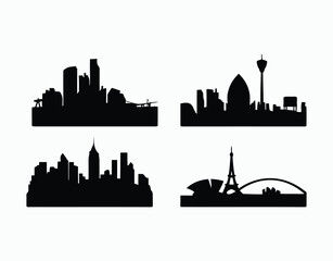 Fototapeta premium Urban Landscape Silhouettes Template