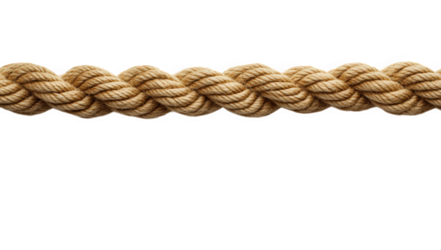 a close-up view of a twisted rope showcasing its texture and design the rope appears sturdy and is set against a plain white background emphasizing its details and material