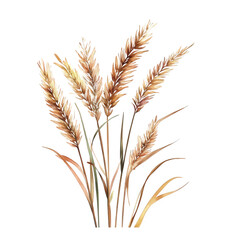 illustration of wheat stalks in soft earthy tones showcasing the beauty of nature and agricultural elements ideal for decor or educational purposes
