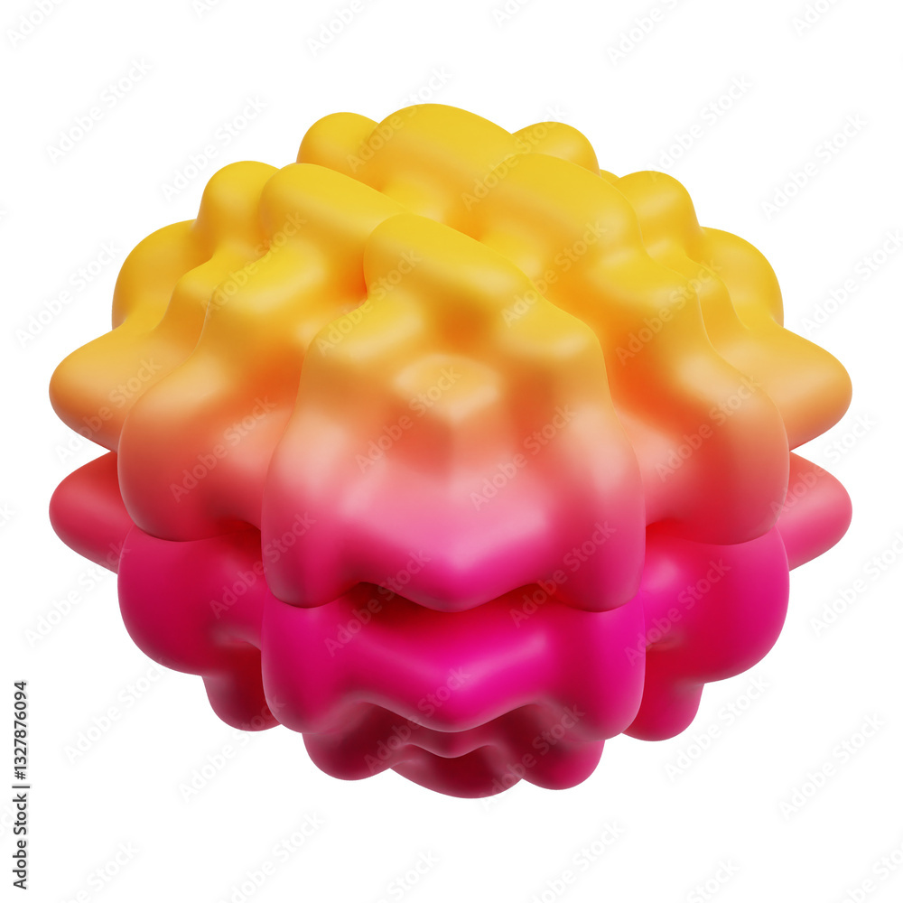 Poster gradient abstract shape 3d icon isolated on the transparent background
