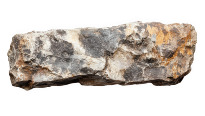a rough textured rock with a mix of gray and brown tones showcasing natural geological formations it appears to be a mineral specimen or stone for educational or decorative purposes