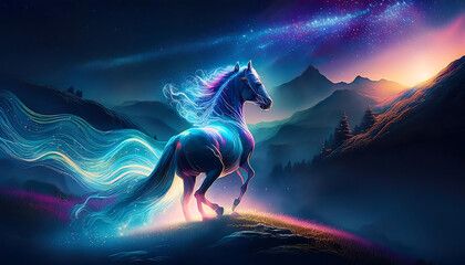 Fototapeta premium horse in the wind