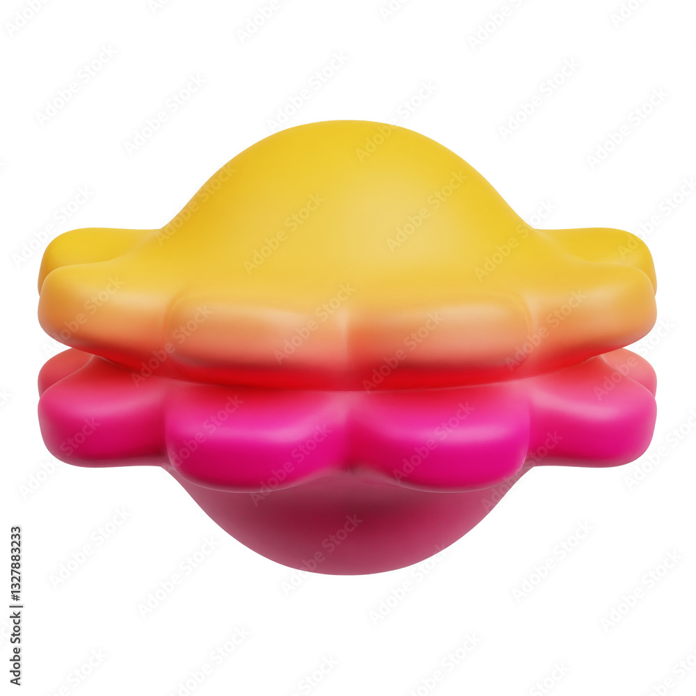 Poster gradient abstract shape 3d icon isolated on the transparent background