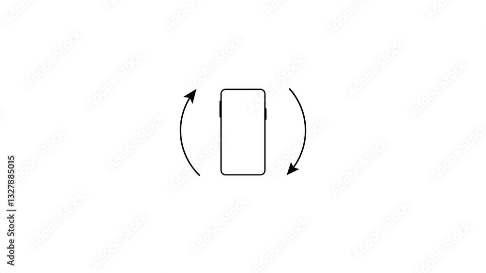 Poster turn you smartphone rotate device screen, phone rotation from vertical to horizontal or reverse.