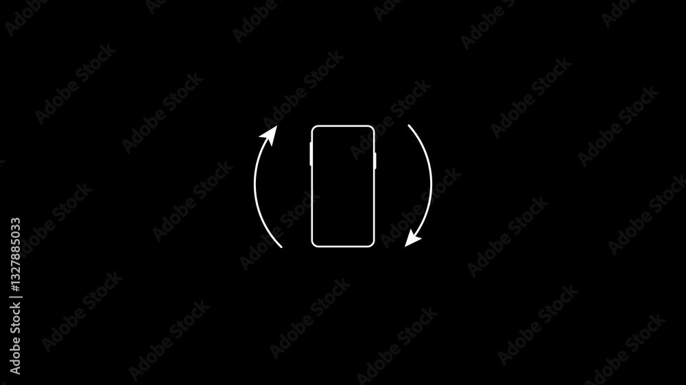 Poster turn you smartphone rotate device screen, phone rotation from vertical to horizontal or reverse.
