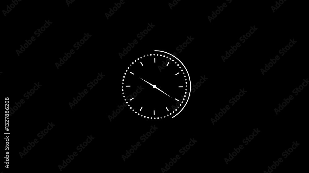 Poster lock with moving arrows. clock time lapse , clock counting down 24 hour day fast speed.deadline work
