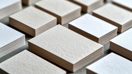 Close-Up View of Blank Business Cards on a Smooth Surface
