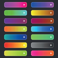 gradient play button backgrounds