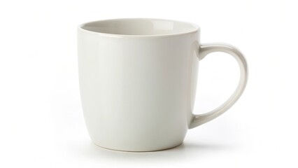 Off-white Mug on White Background