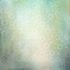 Pastel green floral pattern with subtle white flowers and leaves. Seamless soft-textured background perfect for stationery, fabric, and calm design themes.