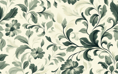Retro style floral texture art background
