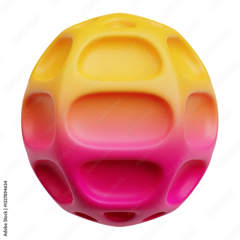 Poster gradient abstract shape 3d icon isolated on the transparent background