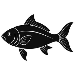 Fish Silhouette Illustration - Vector Art Design
