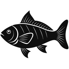 Fish Silhouette Illustration - Vector Art Design