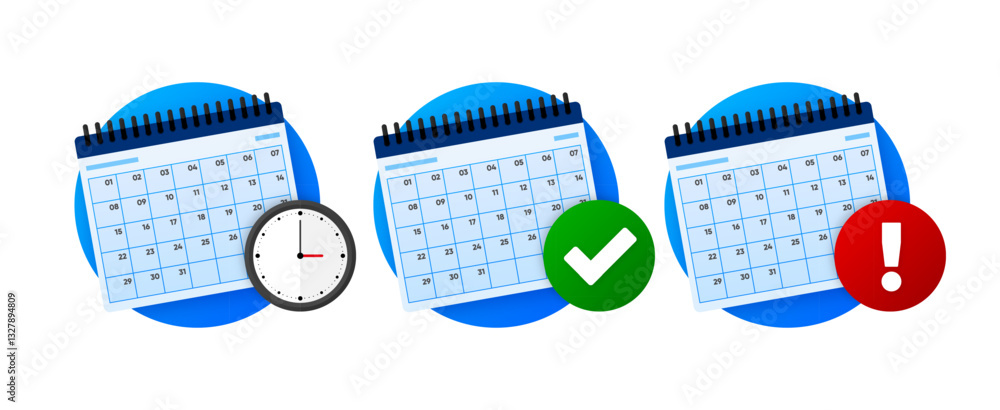 Poster calendar deadline notice or event reminder notification icon. reminder, schedule line simple sign. c