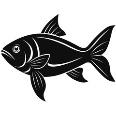 Fish Silhouette Illustration - Vector Art Design