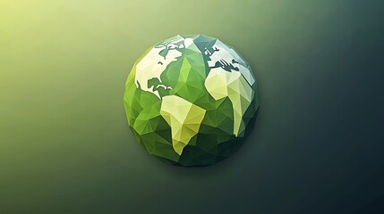 Fototapeta premium Low-poly Earth graphic, eco-friendly design